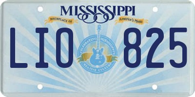 MS license plate LIO825