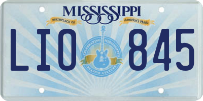 MS license plate LIO845