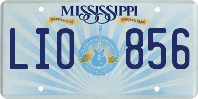 MS license plate LIO856