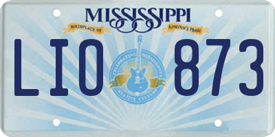 MS license plate LIO873