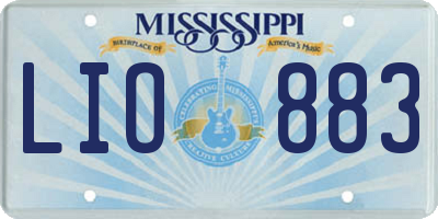 MS license plate LIO883