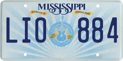 MS license plate LIO884