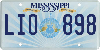 MS license plate LIO898