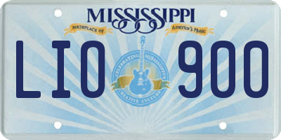 MS license plate LIO900