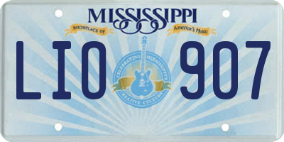 MS license plate LIO907