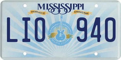 MS license plate LIO940
