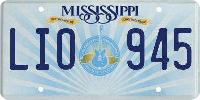 MS license plate LIO945