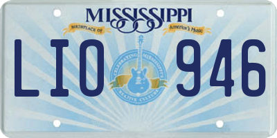 MS license plate LIO946