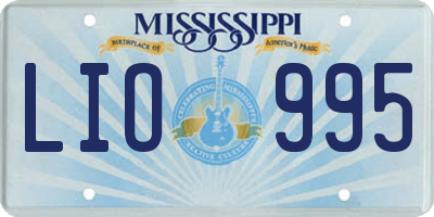 MS license plate LIO995