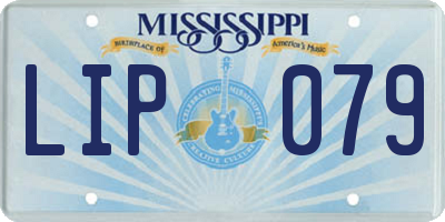 MS license plate LIP079