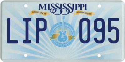 MS license plate LIP095