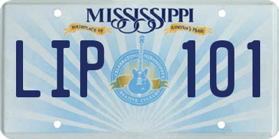 MS license plate LIP101