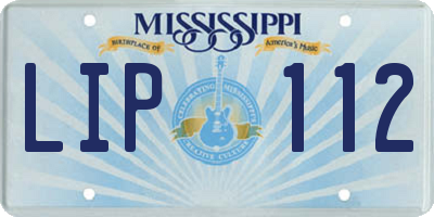 MS license plate LIP112