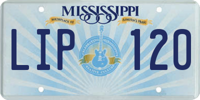 MS license plate LIP120