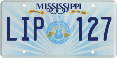 MS license plate LIP127