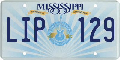 MS license plate LIP129