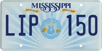 MS license plate LIP150