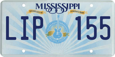 MS license plate LIP155