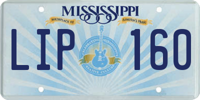 MS license plate LIP160