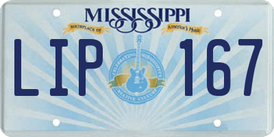 MS license plate LIP167