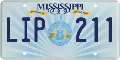 MS license plate LIP211