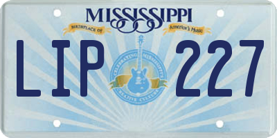 MS license plate LIP227