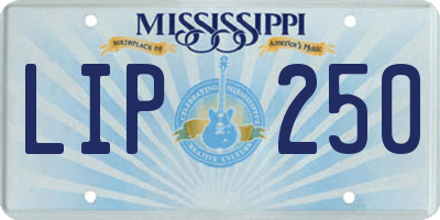 MS license plate LIP250