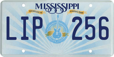 MS license plate LIP256