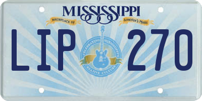 MS license plate LIP270