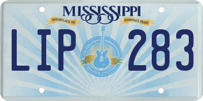MS license plate LIP283