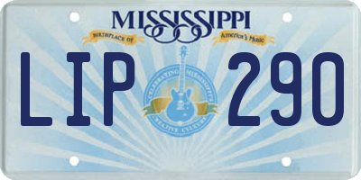 MS license plate LIP290