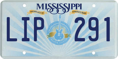 MS license plate LIP291