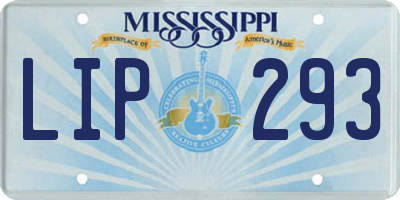 MS license plate LIP293