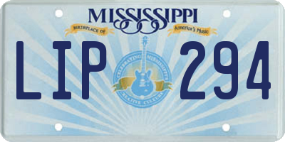 MS license plate LIP294