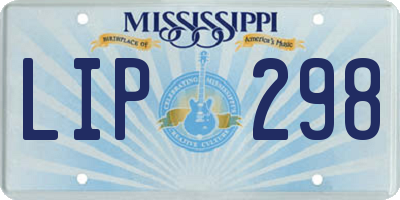 MS license plate LIP298
