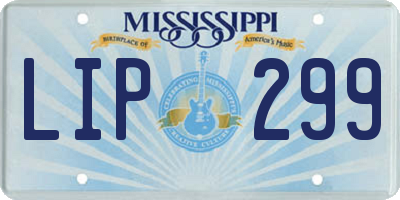 MS license plate LIP299