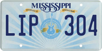 MS license plate LIP304