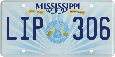 MS license plate LIP306