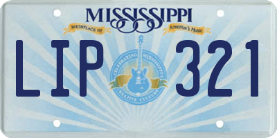 MS license plate LIP321