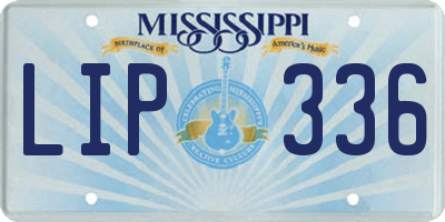 MS license plate LIP336