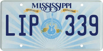 MS license plate LIP339