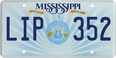 MS license plate LIP352