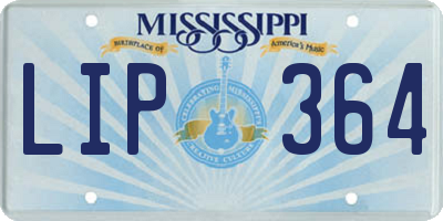 MS license plate LIP364