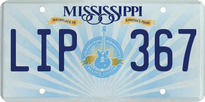 MS license plate LIP367