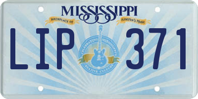 MS license plate LIP371