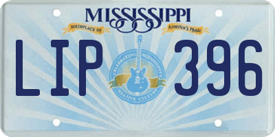 MS license plate LIP396
