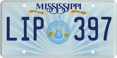 MS license plate LIP397