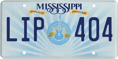 MS license plate LIP404