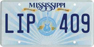 MS license plate LIP409