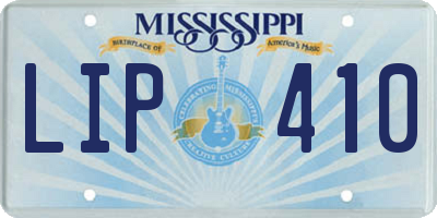 MS license plate LIP410